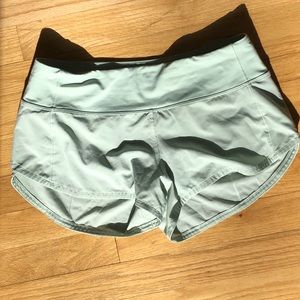 NWOT Lululemon hotty hot short light green color